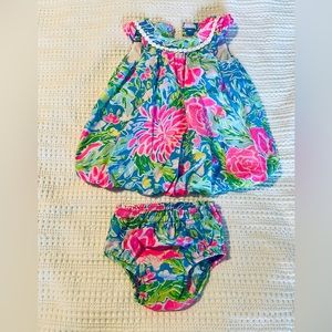Lilly Pulitzer bubble shift dress with bloomers.